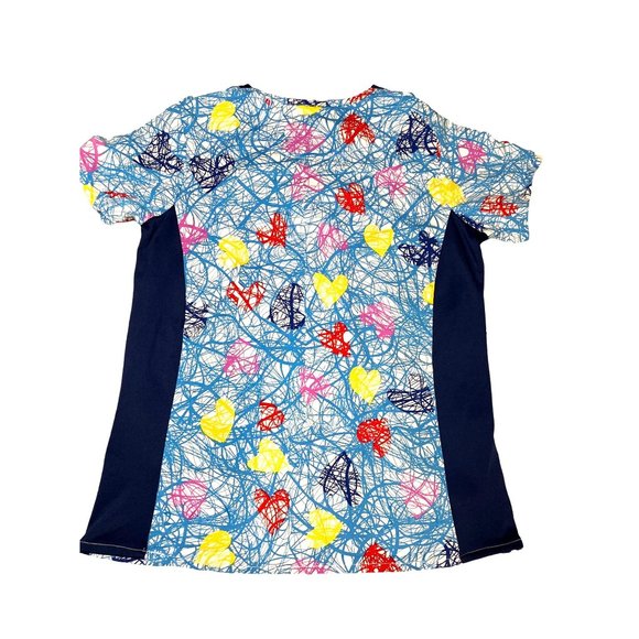 Gem Scrubs V-Neck Pockets Top Women's Valentines Scrub top Size M - Picture 6 of 9